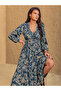 Floral Midi Dress with Long Sleeves - 6