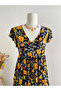 Women V Neck Floral Maxi Dress - 3