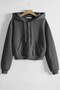 Ghassy Co. Women's Cotton Cropped Kangaroo Pocket Autumn and Spring Hooded Crop Sweatshirt