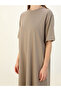 Brown Solid T-Shirt Maxi Dress - 4