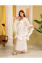 2-Piece Satin Feathered Lace Bridal Robe - 3