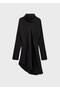 Asymmetrical Satin Dress with Asymmetrical Hem - 3