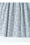 Girls Blue Floral Smocked Dress - 7