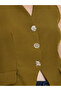 Solid Tailored Sleeveless Buttoned Vest - 3