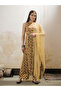 Yellow Floral Sleeveless Kurta with Pencil Pants and Dupatta Set - 2