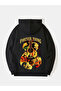 Bob Dylan Printed Cotton Long Sleeve Ribbed 3-Ply Hooded Rock Sweatshirt