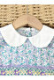 Girls Blue Peter Pan Collar Smocked Dress - 3