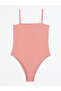 Women Pink Strappy Knit Bodysuit - 7
