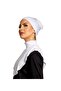 Women's Fake Collar Hijab Extensions Neck Full Coverage, Jersey Material, Stretchy Fit- White - 4