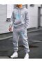 Smiling Face Printed Oversize Women'S/Men's Unisex Winter 3 Thread Tracksuit Set