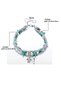 Adjustable Silver Beaded and Pearl Anklet Set - 5