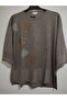 1st quality knitwear, shiny, three-quarter sleeve, relaxed fit, cotton sweater - 3