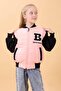 Girl's Plush Quilted College Jacket – Yavruağzı - 5