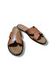 Women's Genuine Leather H Model Low Sole Slippers - 5