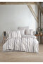 Natural Colors Yarn Dyed Natural Single Duvet Cover Set (with Elastic Sheet)