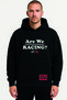 Racing “Are We Racing?” Oversize Sweatshirt – 3 Thread Fleece Hoodie – Unisex Sport Style - 3