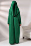 Practical One-Piece Prayer Dress with Women's Bag - Green - 6
