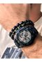 Digital Sports Men's Wristwatch, Green Black Silikon Cord Suitable for Pool Sea Use, with Stopwatch