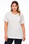Women's Plus Size White, Crew Neck, Short Sleeve Blouse with Suzene Embroidery 65N39143