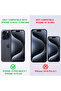 [3 قطع] واقي شاشة iPhone 15 PRO MAX مقاس 6.1 بوصة من الزجاج المقوى فائق النحافة بصلابة 9H - 7