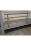 Natural Wooden Baby Child Bed Protection Barrier Guardrail Crib Railing 110 X45