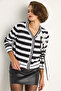Women's Black Striped Cardigan 20246866 - 3