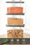 1 Piece Deep Food Storage Container with Label - Legume Sugar Flour Container Food Storage Box 3700 ml Transparent - 2