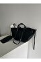 Women's Zippered Wallet Detailed Shoulder Bag Big Dota - 4