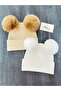 Baby Girl Child Large Plush Pompom Camisole Beret