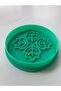 Decorative Leaf Pattern Cookie Mold, Green, Round Shaped, Kitchen, Dough Shaper - 4