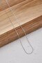 Steel Crushed Men's Necklace 1mm Wrapped Non-Tarnish Chain 60cm - 2