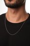 Steel Twist Men's Chain Necklace 1mm Non-Tarnish 60cm - 5