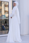 Spring Hijab Large Evening Dress with Shoulder Detail - 5