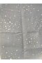 80 X 90 Unisex Baby Blanket – Gray & Yellow Star Patterned Muslin - 4