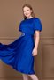 Satin Belt Detail Midi Dress - Cobalt Blue - 4