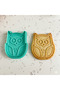Owl Shaped Cookie Mold, Green, Dough Shaper and Stamp, Food Safe for Kitchen