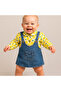 Girl's Jeans (Jeans) Patterned Shirt and Winged Gilet Set (6/9/12/18) Months