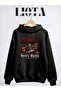 Acdc Printed Oversize Cotton 3 Thread Sweatshirt