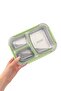 304 Steel 780 ml 3 Compartment Student Office Food Container Lunch Box Mt183Ys - 2