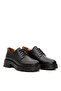 Genuine Leather Thick Non-Slip Sole Lace-Up Women's Shoes - 8