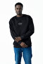 Men's Crew Neck John Borners Printed 3-Thread Sweatshirt Black - 25K 5405-1 - 3