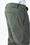 Men's 100% Cotton Slim Fit Chino Trousers Dark Green - 4200 - 4