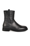 2552701K Women's Genuine Leather Buckle Zippered Short Boots