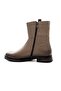 2552701K Women's Genuine Leather Buckle Zippered Short Boots - 4