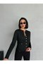 Black Pocket Button Detailed Knitwear Cardigan 4467 - 4457 - 2