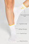 Bamboo Women's Ruffled Tennis College Bow Patterned Premium Seamless Socks 3-Piece Assortment Pack - 3