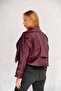 New Season Oversize Crop Premium Women's Leather Jacket - 4