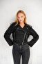 New Season Leopard Patterned Belted Premium Women's Leather Jacket - 2