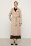 Knitwear Collared Raglan Sleeve Cashmere Coat Beige 3099 - 2