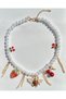 Golden Hive - Pearl Detailed Charm Necklace - 2